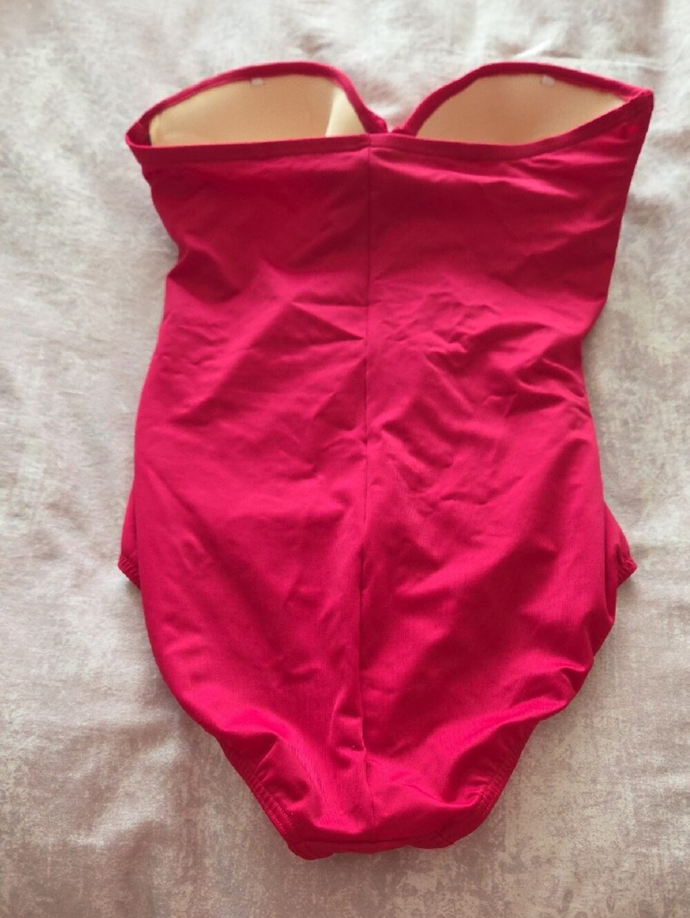 Miraclesuit Strapless Ruched One-Piece Swimsuit in Red - Picture 3 of 6